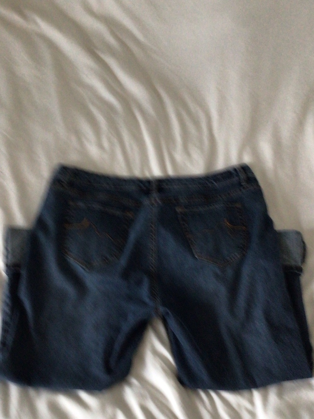 Cropped Cotton Ankle Jeans in Dark Blue - Casual Cuffed Style - Picture 5 of 5